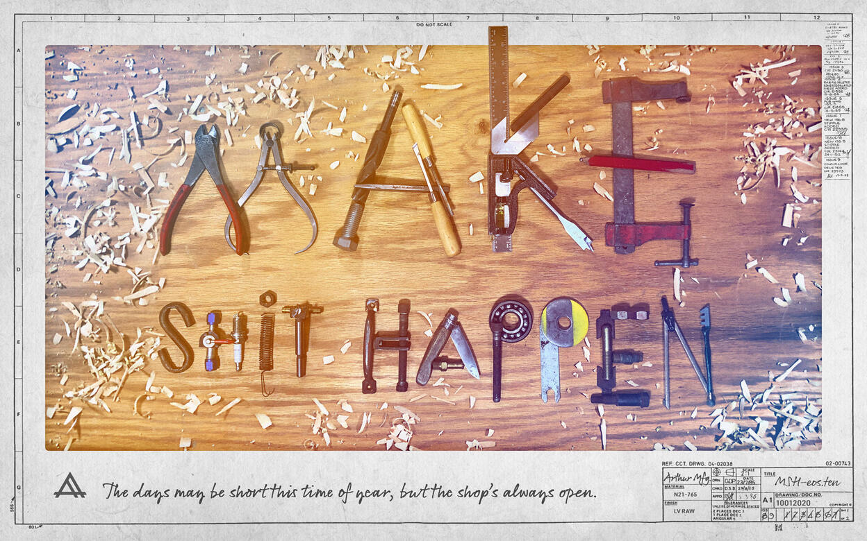 Photo composite for typography concept poster.